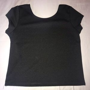 Plain Black Crop Top